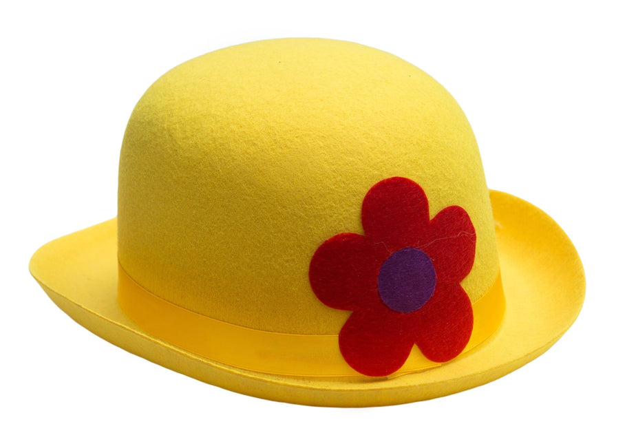 Cappello a bombetta Clown Giallo