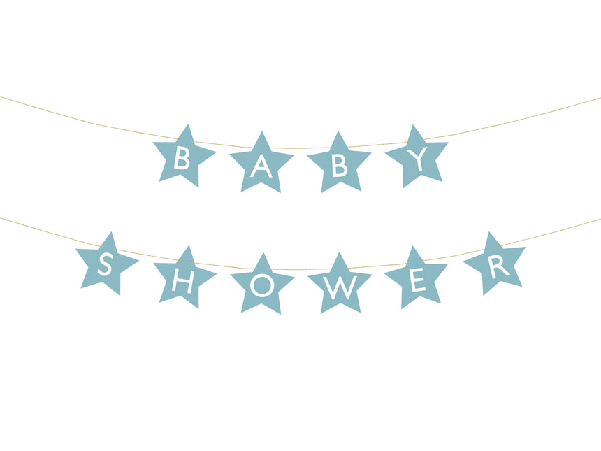 Ghirlanda di stelle blu per baby shower 3m