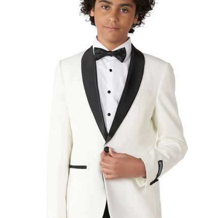 Ragazzo in smoking bianco adolescente OppoSuits