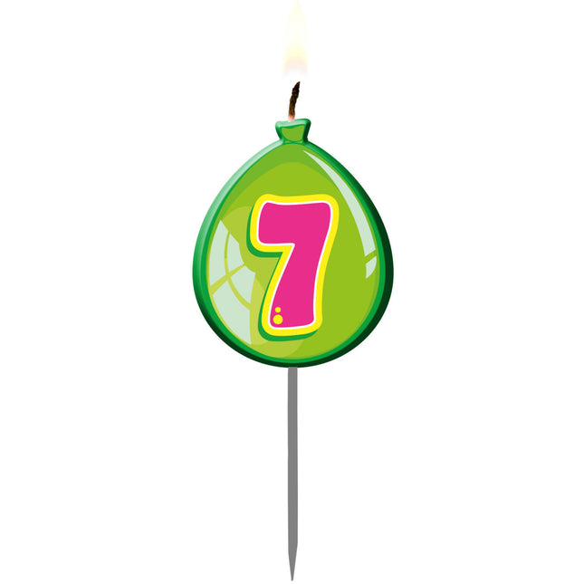 Palloncino Candela 7 anni 8 cm