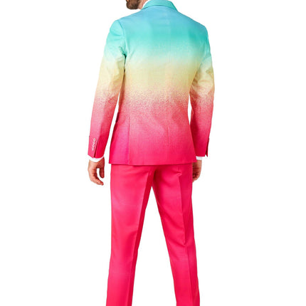 Tuta blu fucsia arcobaleno da uomo OppoSuits