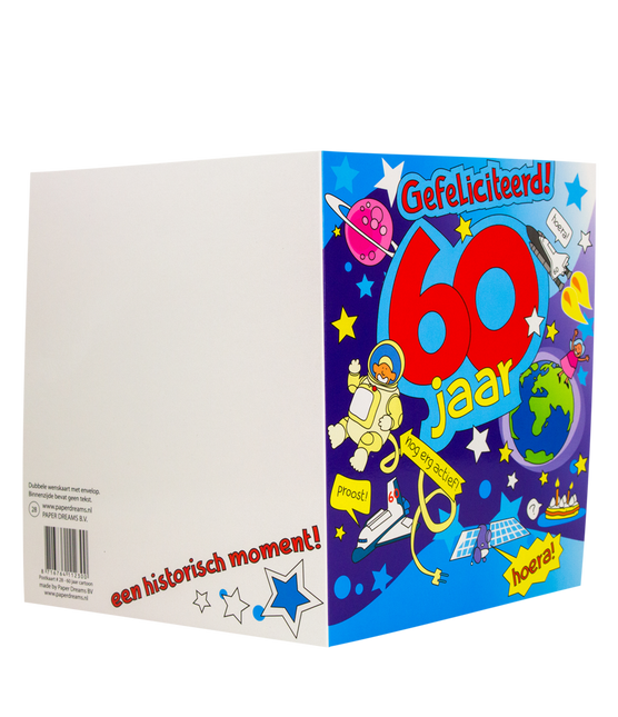 Biglietto di compleanno 60 anni Cartoon 16,5 cm