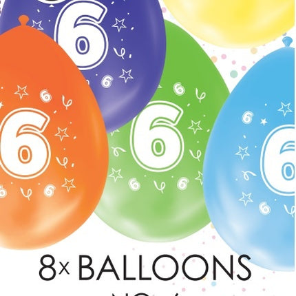 Palloncini colorati 6 anni 30 cm 8 pezzi