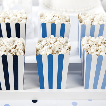 Ciotole per popcorn Mix blu 12,5 cm 6 pezzi