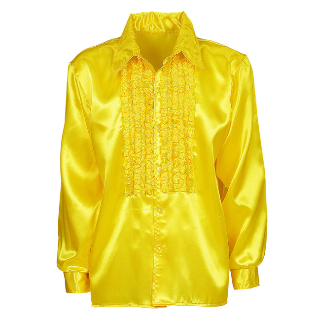 Camicetta Disco 70S Giallo Uomo