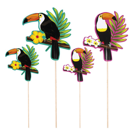 Set di bastoncini da cocktail Toucan 4 pezzi