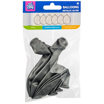 Palloncini argento metallizzati 30cm 6pz