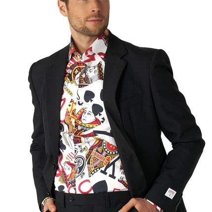 Camicia da uomo con carte da gioco del casinò OppoSuits