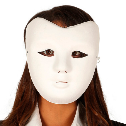 Maschera bianca in plastica