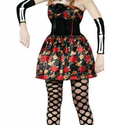 Costume di Halloween da donna Scheletro Giorno dei Morti