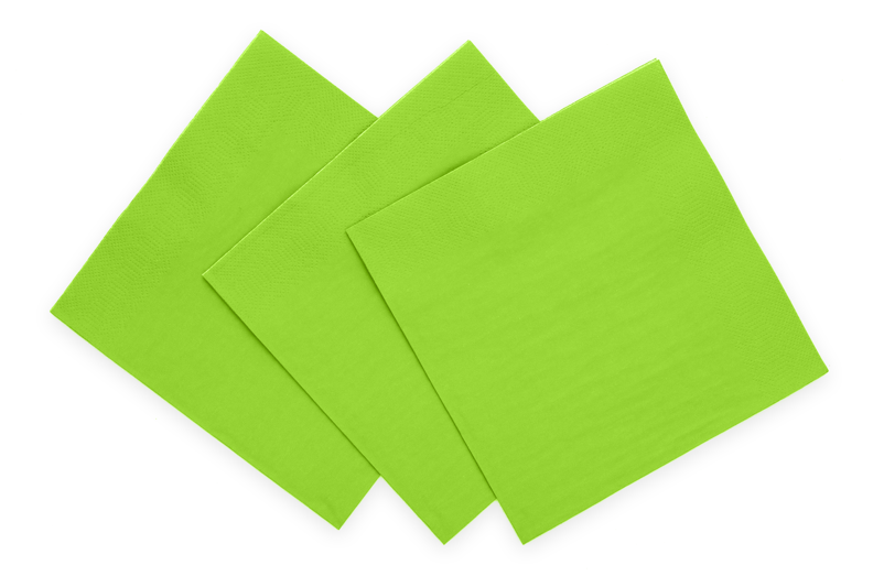 Tovaglioli verde lime a 3 strati 33cm 20pz