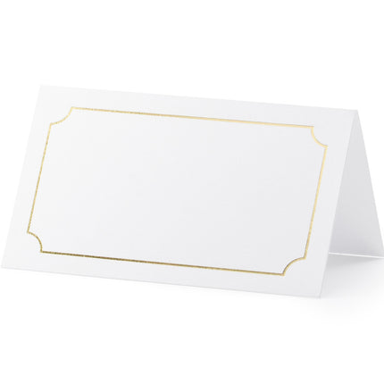 Etichette per nome con cornice in oro bianco 9,5 cm 10 pezzi