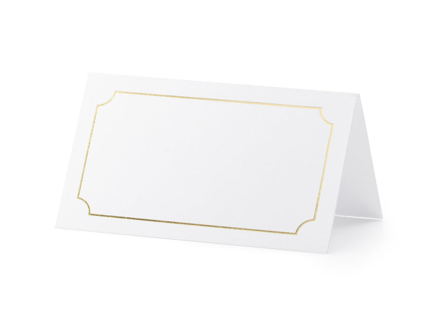 Etichette per nome con cornice in oro bianco 9,5 cm 10 pezzi