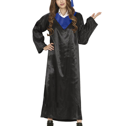 Abito da laurea nero blu donna