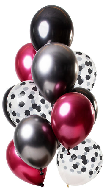 Set di palloncini neri 30cm 12pz