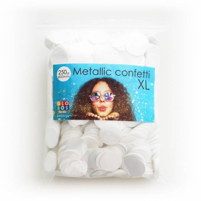 Coriandoli bianchi metallizzati 250gr