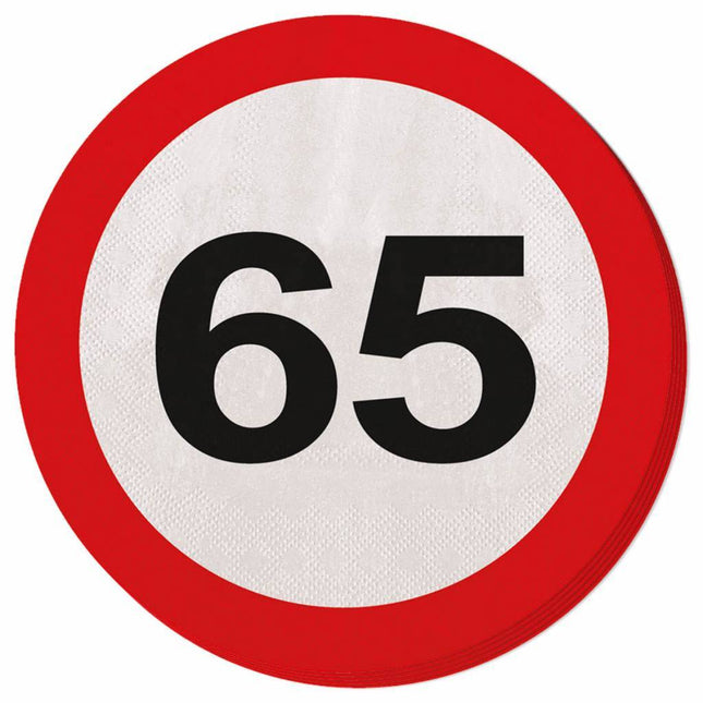 Tovaglioli 65 Years Traffic Sign 33cm 20pz