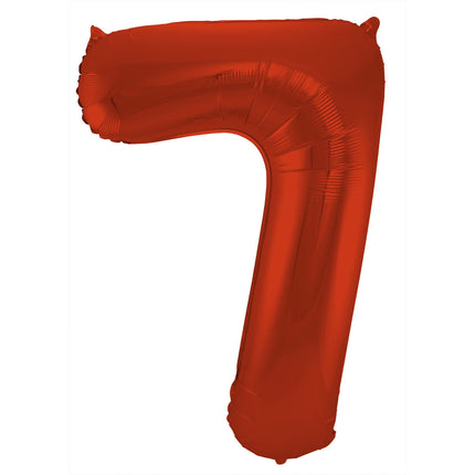 Palloncino Foil Figura 7 Rosso Opaco XL 86cm vuoto