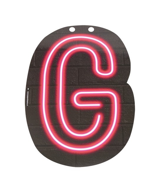 Lettera G al neon 24 cm