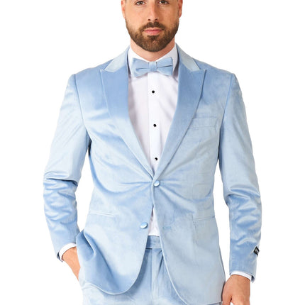 Smoking in velluto azzurro da uomo <tc>OppoSuits</tc>