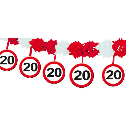 Ghirlanda con pendente 20 Years Traffic Sign 4m