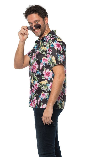 Camicia hawaiana nera