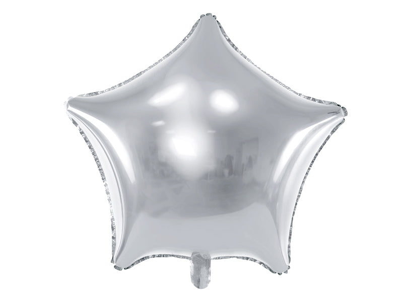 Palloncino ad elio Star Silver vuoto 48 cm