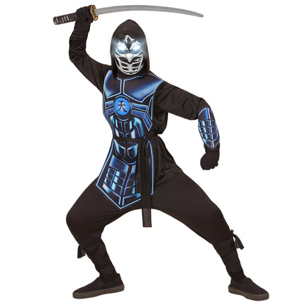 Costume da Ninja Nero Blu Ragazzo