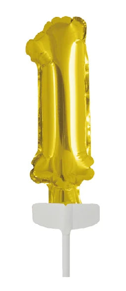 Palloncino in foil 1 anno Gold Cake topper 12,5 cm