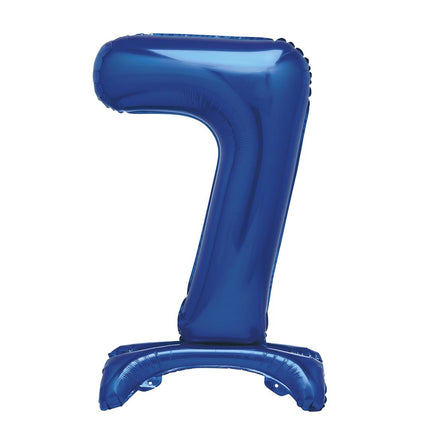 Palloncino Figura Blu 7 Anni Con Standard 76cm