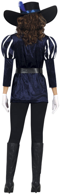 Costume da moschettiere blu da donna