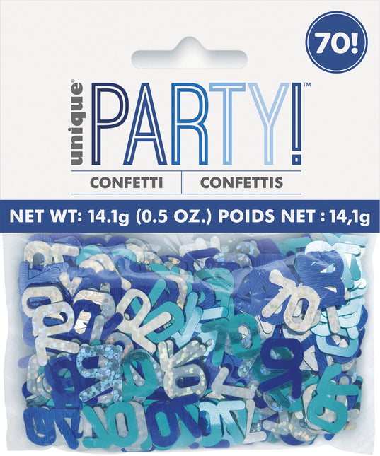 70 Years Confetti Bag Blu 14gr