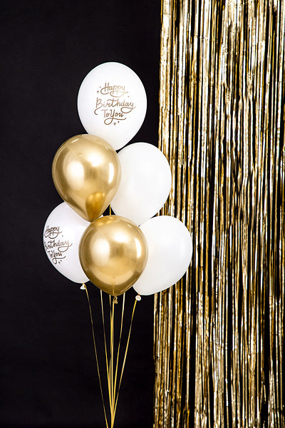 Palloncini Happy Birthday To You Oro 30cm 6 pezzi