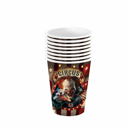 Tazze Halloween Clown 240ml 6pz