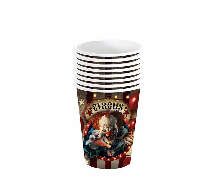 Tazze Halloween Clown 240ml 6pz