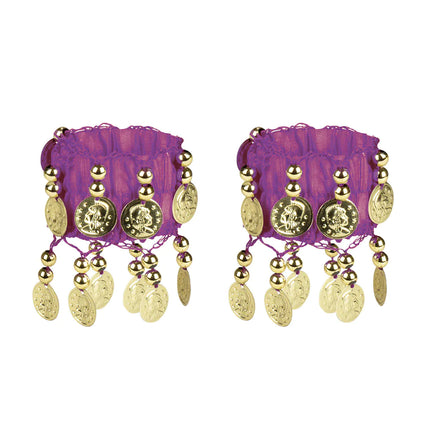 Set di accessori Purple Belly Dancer 4 pezzi