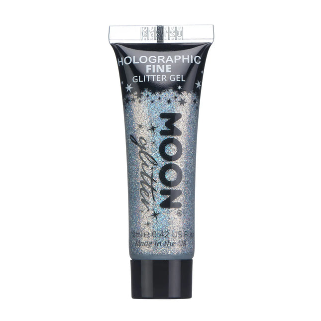 Moon Glitter Holographic Fine Glitter Gel Argento 12ml