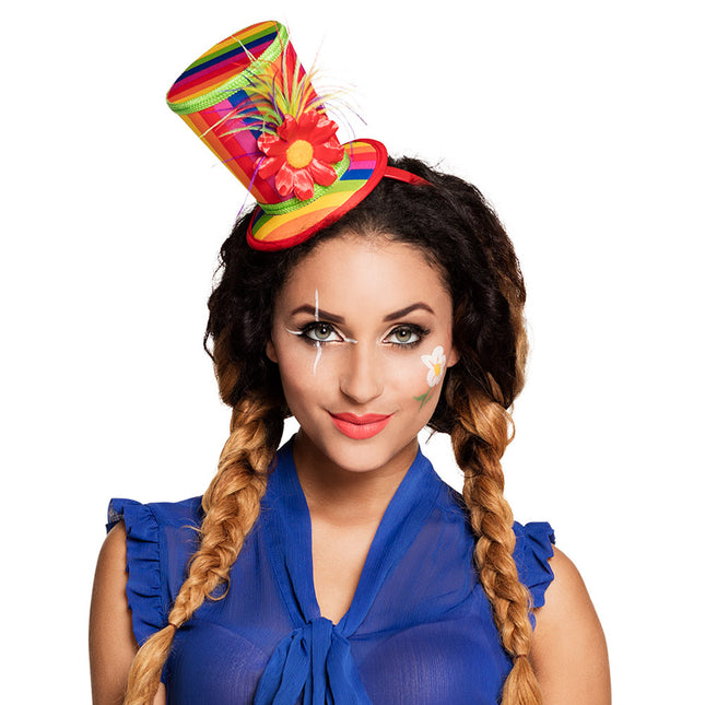 Cappello clown con fascia colorata