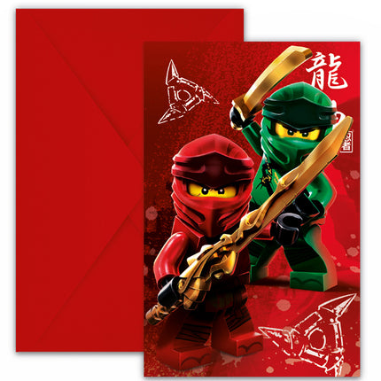 Inviti Lego Ninjago 4 pezzi