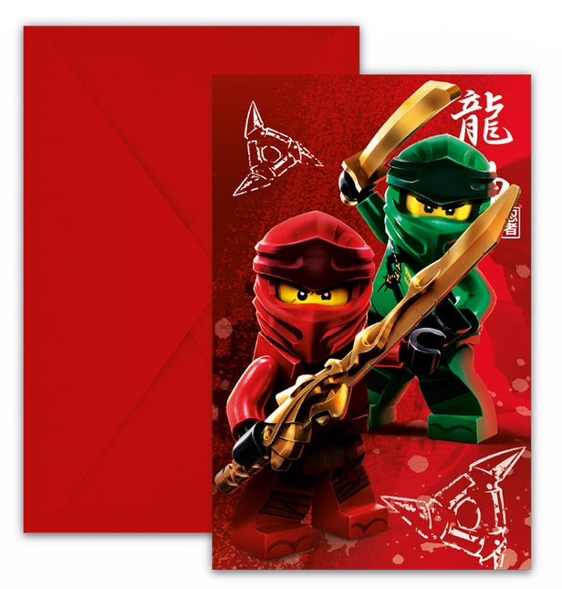 Inviti Lego Ninjago 4 pezzi