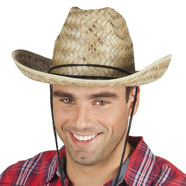 Cappello da cowboy in paglia