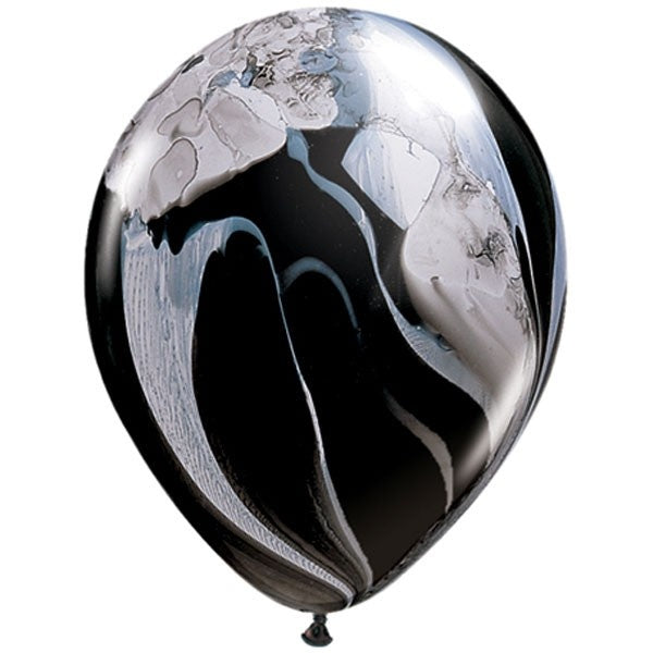 Palloncini Superagate Bianco e Nero 28cm 25pz