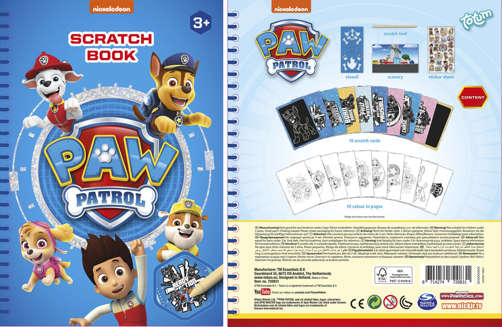 Libro da disegno dei Paw Patrol