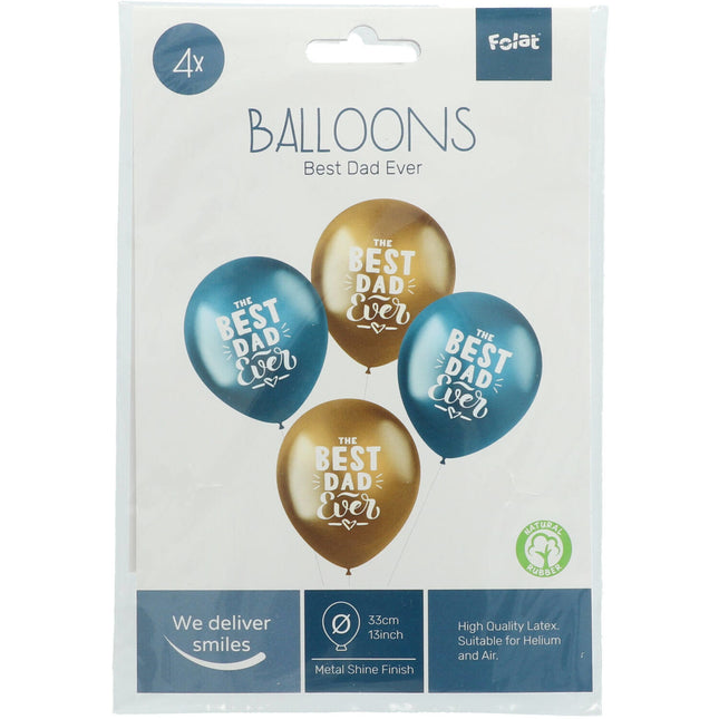 Palloncini Best Dad Ever 33cm 4pz