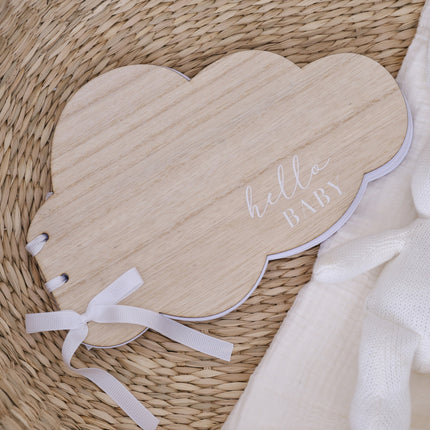 Libro degli ospiti beige Hello Baby 17 cm