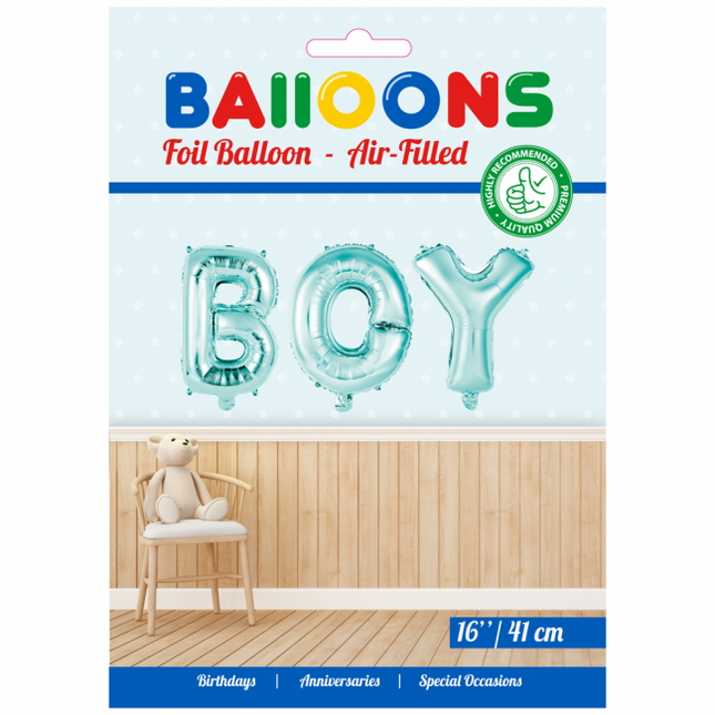 Palloncini Lettera Set Ragazzo Blu 41cm