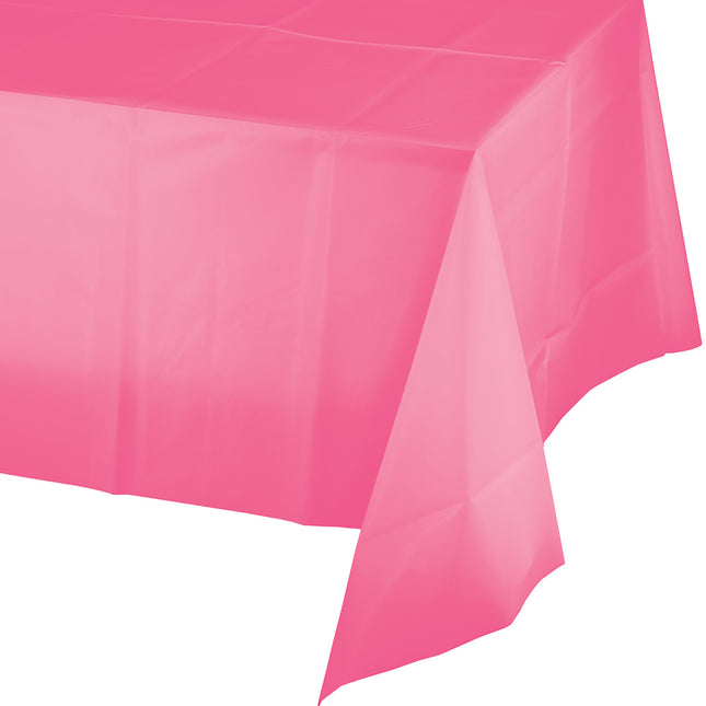 Tovaglia rosa in plastica 2,74 m