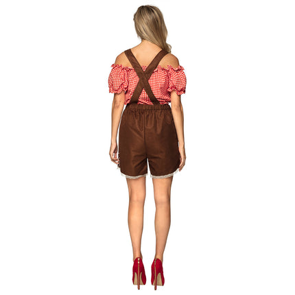 Lederhosen da donna con camicetta