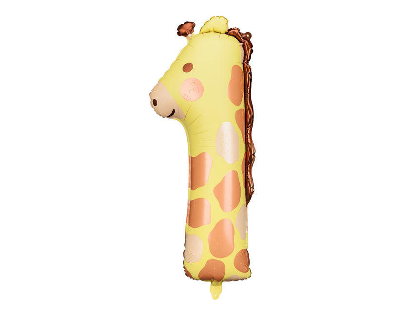 Palloncino ad elio 1 anno Giraffa vuoto 82 cm