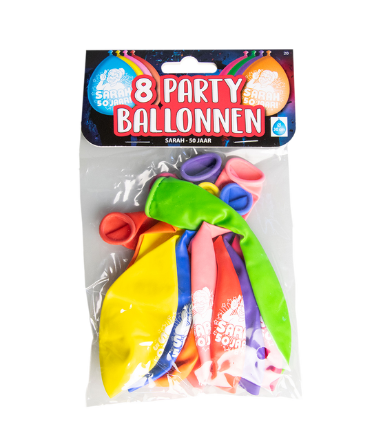 Palloncini Sarah 50 Anni 30cm 8pz